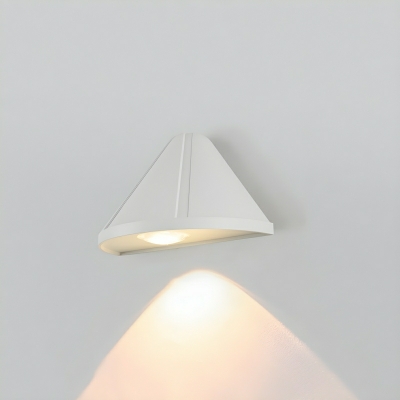 Modern Metal 1-Light Wall Lamp with Transparent Shade & Integrated LED