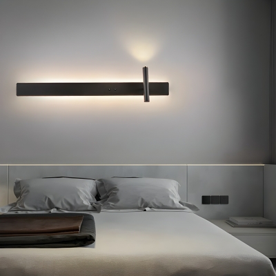 Modern Metal LED Wall Lamp with Acrylic Shade, Warm Light Glow