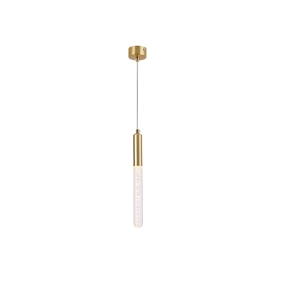 Modern Metal Pendant with Adjustable Hanging Length and Acrylic Shade for Residential Use