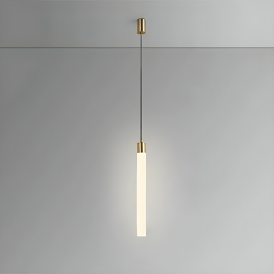 Sleek Modern White Pendant Light - Adjustable Hanging Length and Energy-Efficient LED