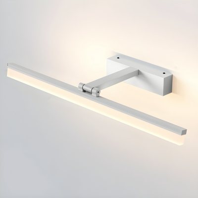 Straight Modern Vanity Light with LED Bulbs and Ambient Aluminum Shade