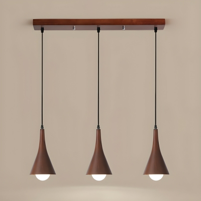 Stylish Residential Walnut Wood Pendant with LED Compatibility and Adjustable Hanging Length