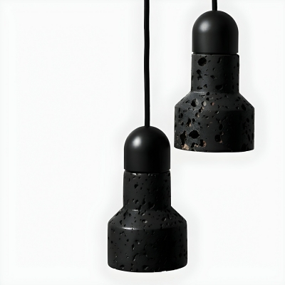 Elegant Stone Pendant Light - Modern LED Hanging Fixture with Adjustable Length