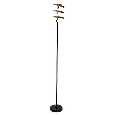 Metal Linear LED Floor Lamp with Foot Switch and Modern Design - Perfect for Residential Use