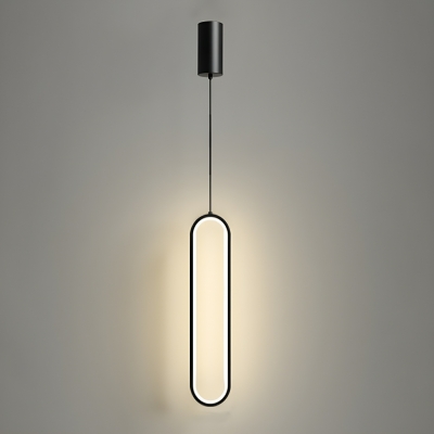 Modern Metal Pendant with Adjustable Hanging Length and LED Bulb Light