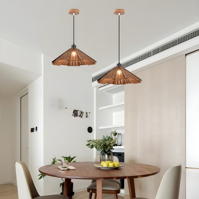 Modern Wood Pendant Light with Adjustable Hanging Length - Sleek Elegance