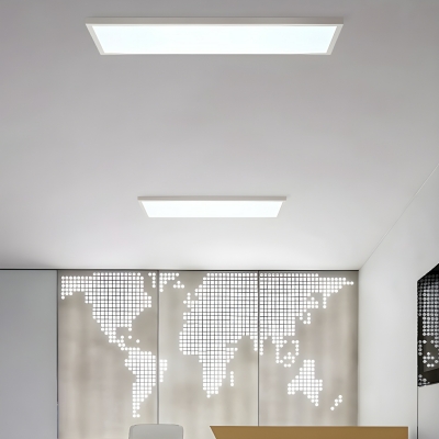 Rectangle Energy Saving LED Flush Mount Ceiling Light in Modern Style with White Acrylic Shade
