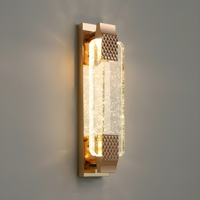 Stunning Crystal-Lit Modern Wall Sconce in Clear, Third Gear Color Temperature
