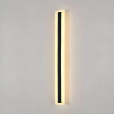 Black Metal 1-Light Hardwired Modern LED Wall Sconce with Acrylic White Shade