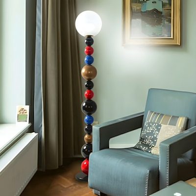 Elegant Glass Globe Floor Lamp - Modern LED Lighting with Ambient Glow for Contemporary Homes