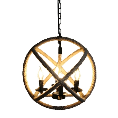 Industrial Style Metal Candelabra Chandelier with Adjustable Hanging Length for Residential Use