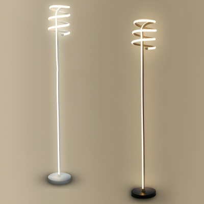 Metal Linear LED Floor Lamp with Foot Switch and Modern Design - Perfect for Residential Use