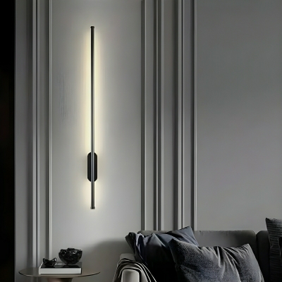 Modern Black 1-Light Wall Sconce with White Silica Gel Shade