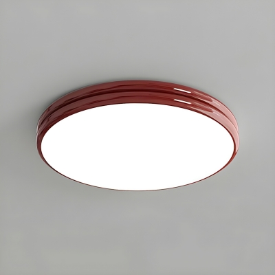 Modern Metal Flush Mount LED Ceiling Light with Iron Shade