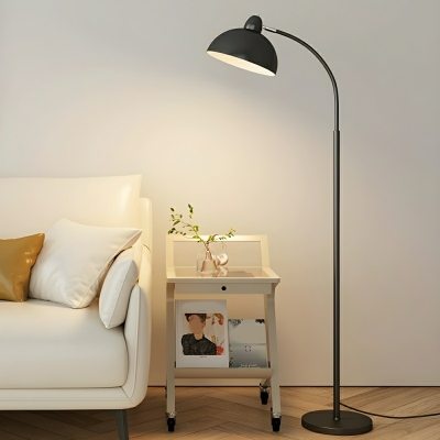 Sleek White Light Floor Lamp with Contemporary Shade and Rocker Switch