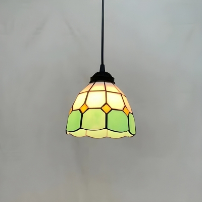 Tiffany Stained Glass Pendant Light with Adjustable Hanging Length - Perfect for Residential Use