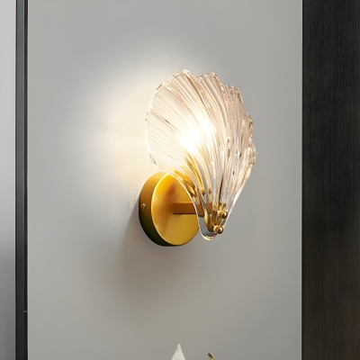 Contemporary Modern 1-Light Hardwired Wall Sconce with Glass Shade