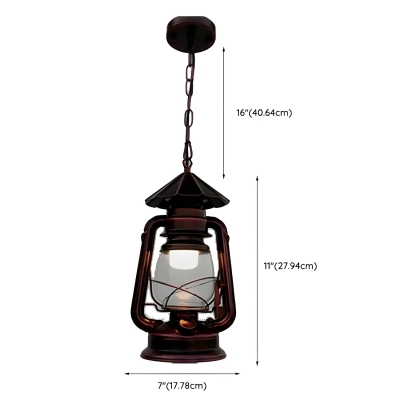 Industrial Style Clear Glass Pendant Light with Chain Mounting