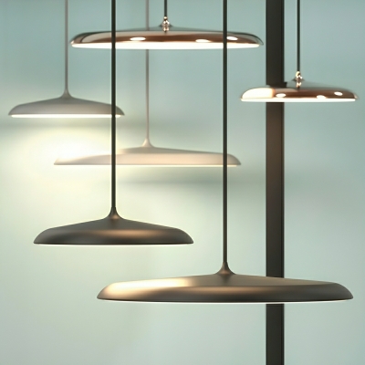 Modern Acrylic Pendant Light with Adjustable Hanging Length and Iron Shade