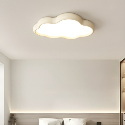 Modern LED Flush Mount Ceiling Light with Iron Shade for Residential Use