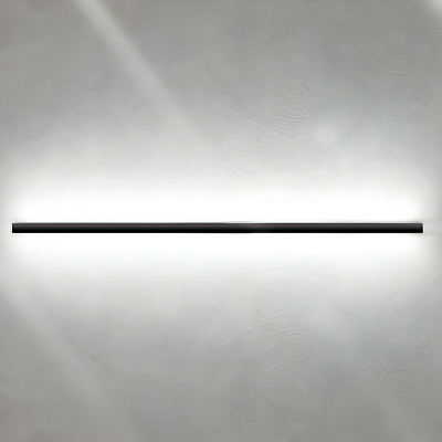 Modern Style 1-Light Black Metal Wall Lamp with LED Bulbs, Perfect for Residential Use