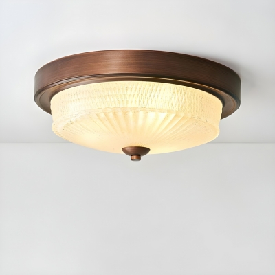 Sleek Modern LED-Included Metal Ceiling Light with Crystal Shade