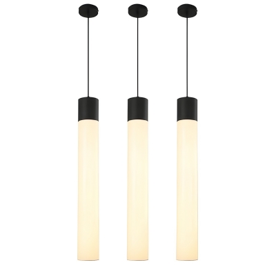 Sleek Modern White Pendant Light - Adjustable Hanging Length and Energy-Efficient LED
