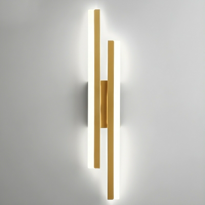 Modern 2-Light Hardwired Dimmable Wall Lamp with White Acrylic Shade