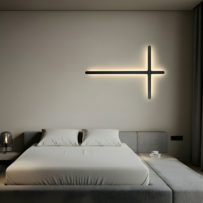 Modern Black Metal Wall Lamp with LED lighting for Residential Use