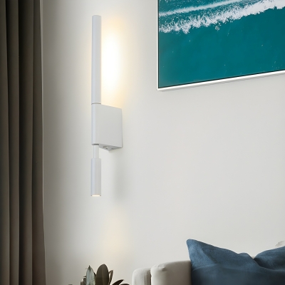 Modern LED Rustic Wall Lamps for Indoor Use in Warm Light with Up & Down Aluminum Shade