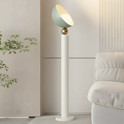 Modern Metal Floor Lamp with Bowl/Shaped Glass Shade for Residential Use