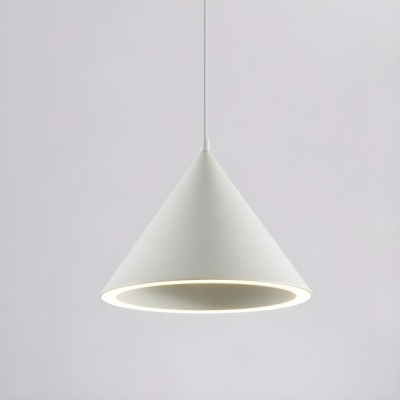 Modern Metal Pendant Light with Yellow Light LED Bulb and Adjustable Hanging Length