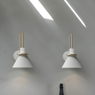 Sleek Modern 1-Light Wall Sconce - 12-Inch, Hardwired, Downward Shade, Iron Material
