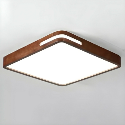 Wooden LED Flush Mount Ceiling Light for Modern Home Lighting