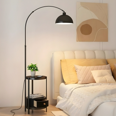 Contemporary Style Cast Iron Floor Lamp with Height Adjustable