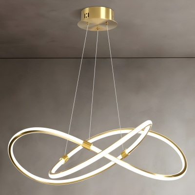 Elegant Acrylic Ambience Chandelier with Adjustable Hanging Length in Modern style