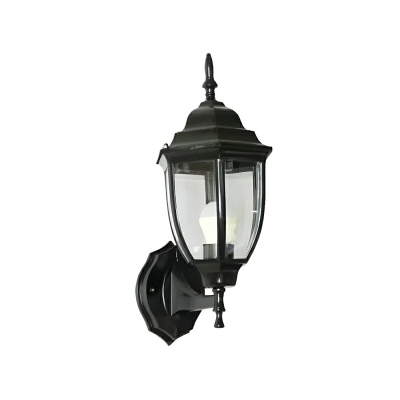 Industrial Outdoor LED Wall Sconce with Clear Glass Shade for Ambiance