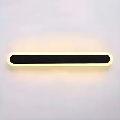 Luxurious Black Metal Ambient 1-Light LED Wall Lamp with Acrylic Shade for Modern Residential Decor