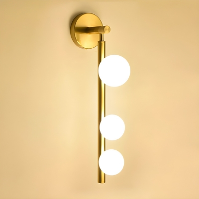 Modern 3-Light Hardwired Wall Sconce with Clear Glass Shade, Ideal for Residential Use