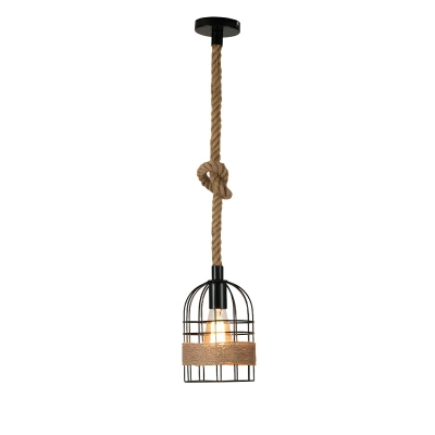 Modern Black Metal Pendant Light with Adjustable Hanging Length for Contemporary Home Decor Style