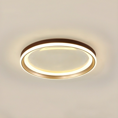 Modern Circle LED Flush Mount Ceiling Light with Clear Acrylic Shade