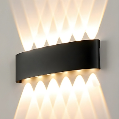 Modern LED Gold Wall Lamp with Acrylic Shade, 12 Lights, Up & Down Lighting, Warm Light