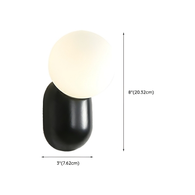 Modern Resin Mini Wall Lamp with Bi-pin White Light and Ambient Glass Shade