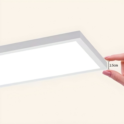 Rectangle LED Flush Mount Ceiling Light with White Acrylic Shade