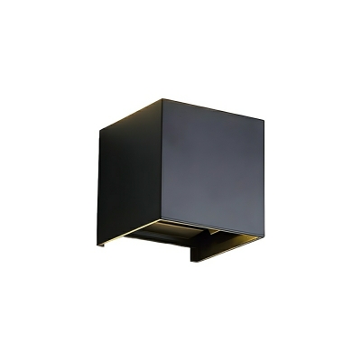 Sleek Geometric LED Wall Sconce with Aluminum Shade in Warm Light