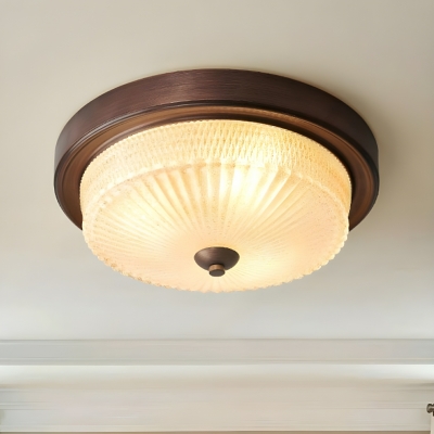 Sleek Modern LED-Included Metal Ceiling Light with Crystal Shade