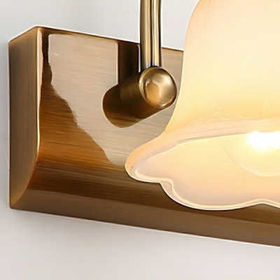 Industrial Brass Vanity Light with Frosted Glass Shade - Perfect for Dining Room and Kitchen