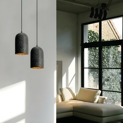 Modern Black Jar Pendant Light with Adjustable Hanging Length for Residential Use