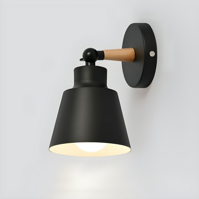 Modern Metal Wall Sconce with Downward Iron Shade for Elegant Home Lighting