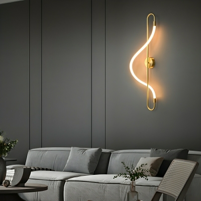 Sleek Metal Wall Lamp with Third Gear Color Temperature and LED Bulbs